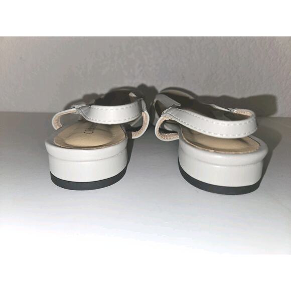 New C.Paravano Women's Pointed Toe Slingback Low Heel Gray Size 6/36.5 $125 - Picture 7 of 10